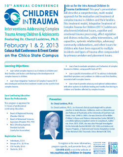 Children in Trauma Flyer