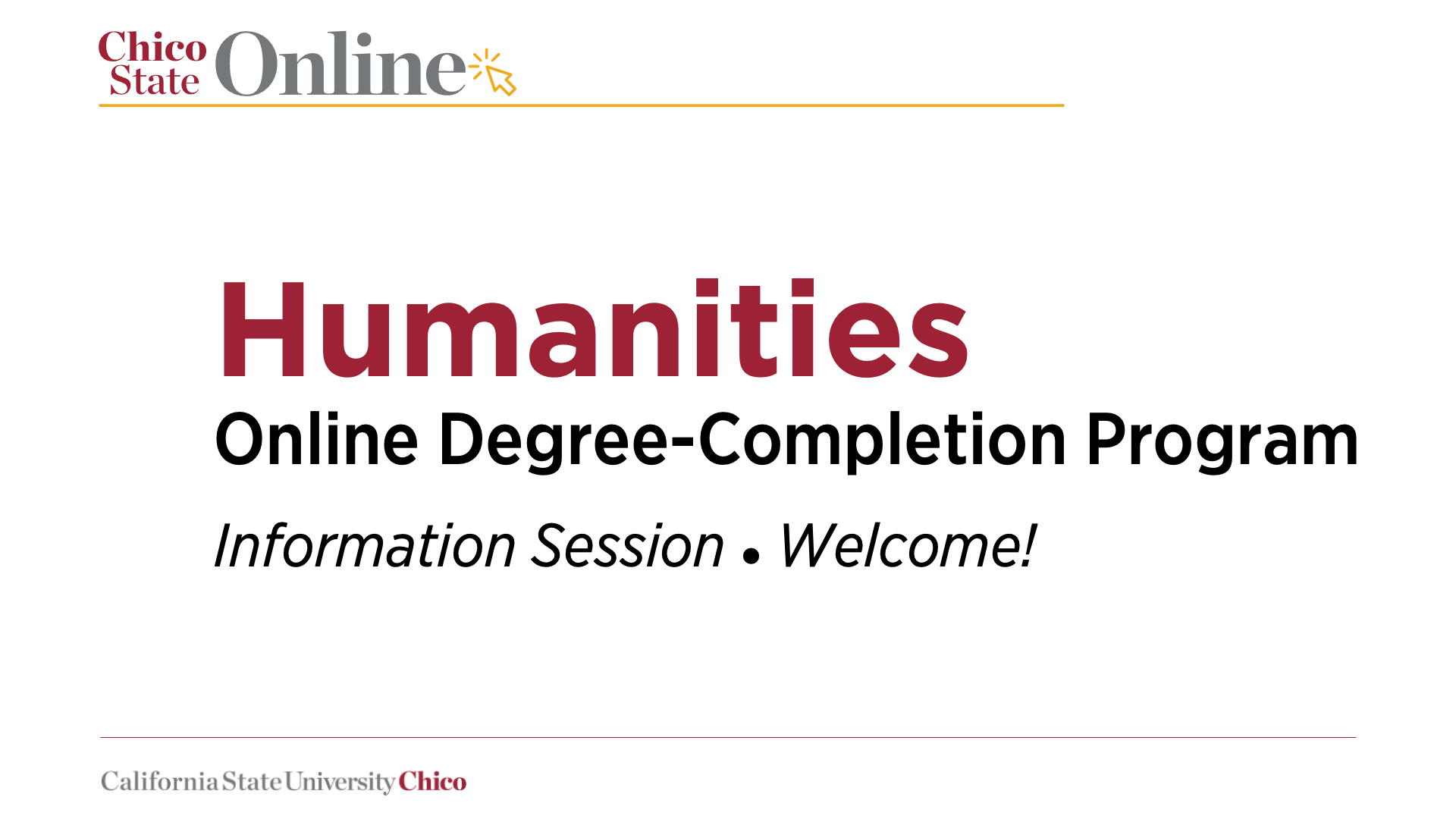 Humanities Information Session Recording