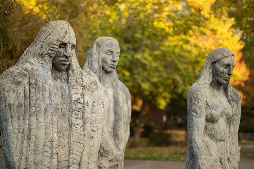 Statues on the Chico State campus