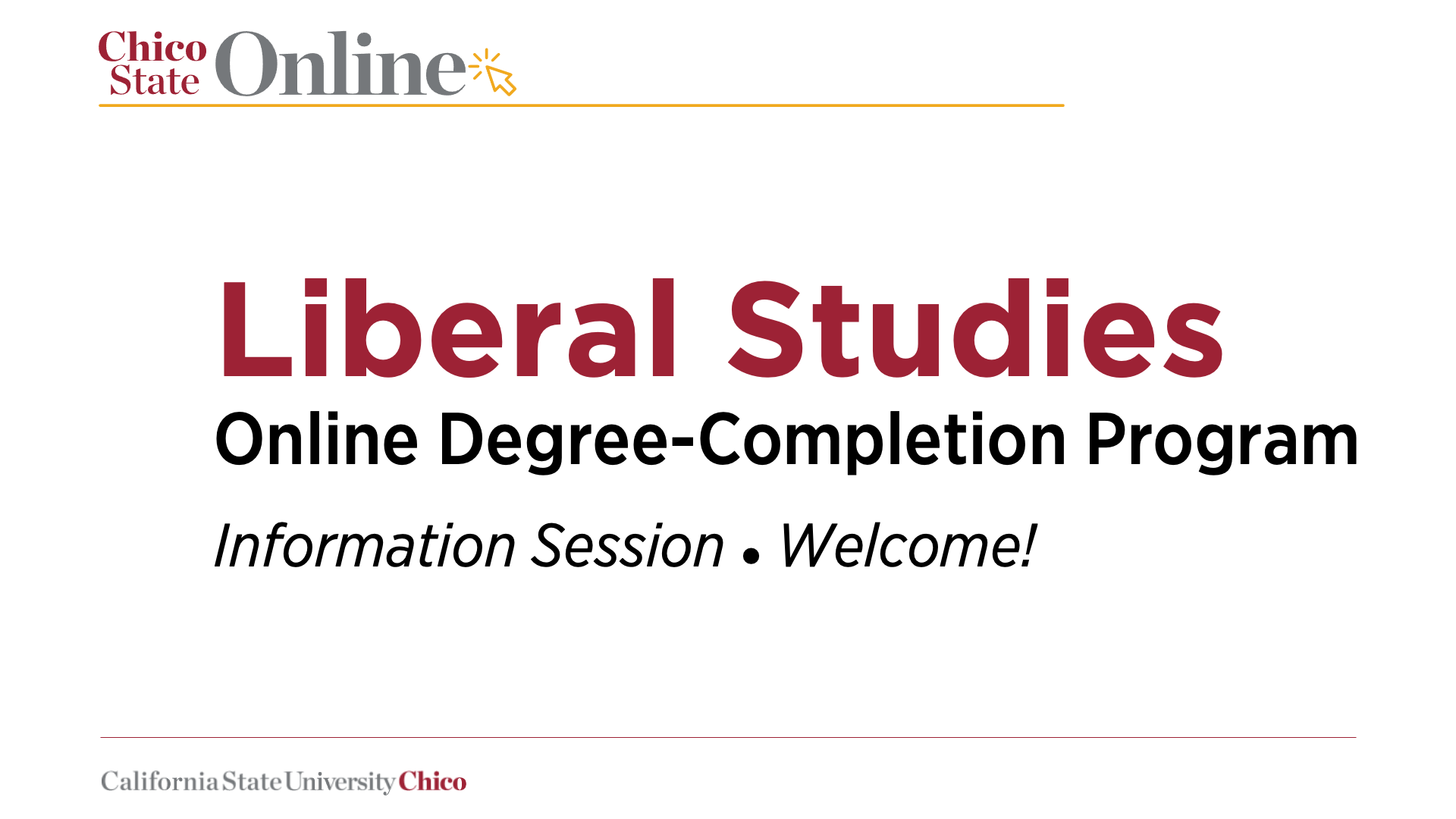 Liberal Studies Information Session Recording