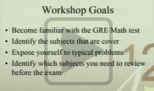 GRE Math Prep Workshop Video Thumbnail Image