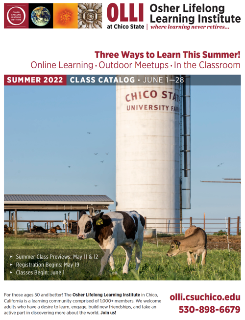 Cover Image of OLLI Summer 2022 Catalog