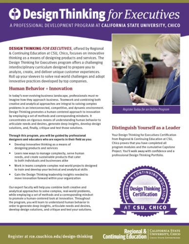Design Thinking for Executives Professional Development Program | CSU