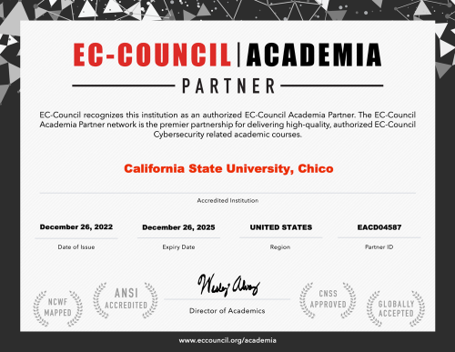 EC-Council Academia Partner Certificate