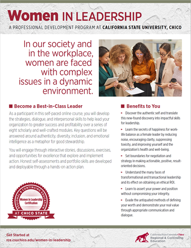 Women In Leadership Brochure