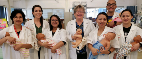 2019 program participants in the nursing skills lab.