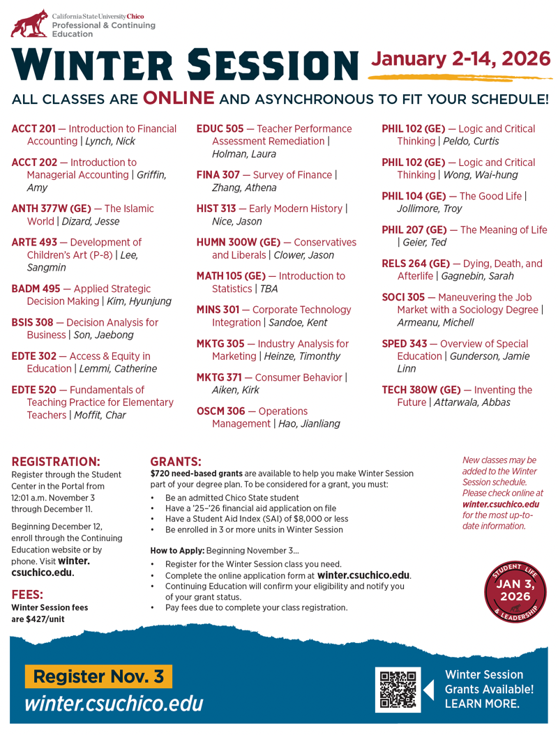 Image of Winter Session Flyer